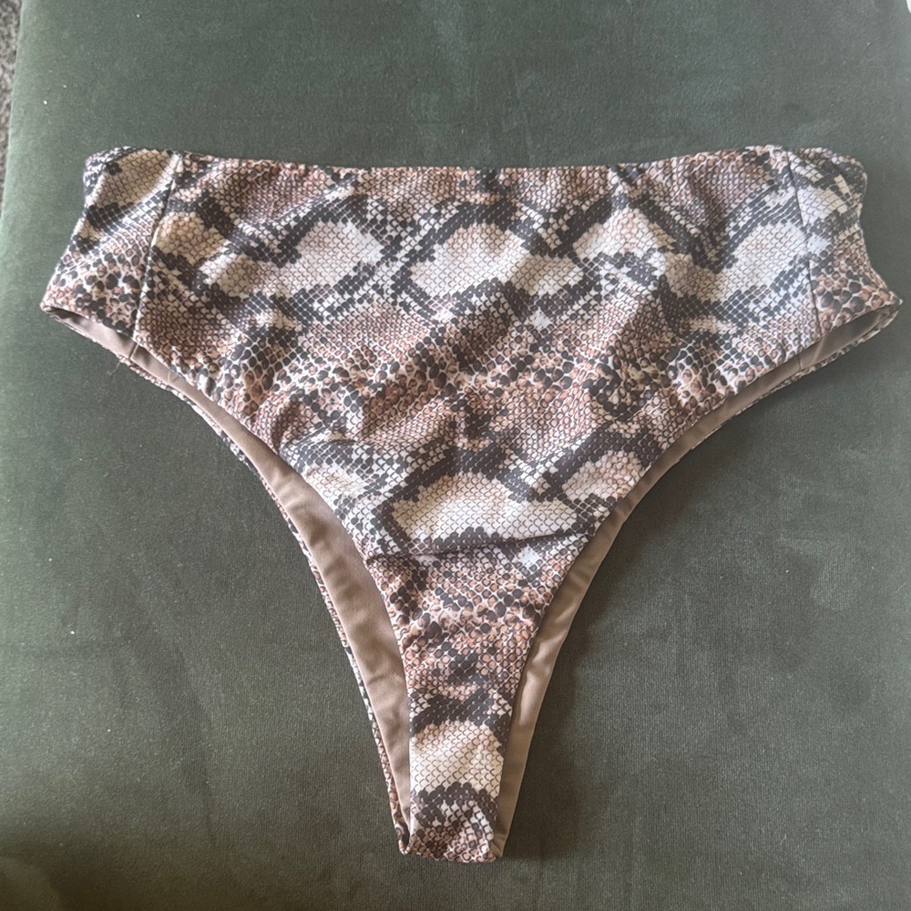 Snake Print Bikini Bottom